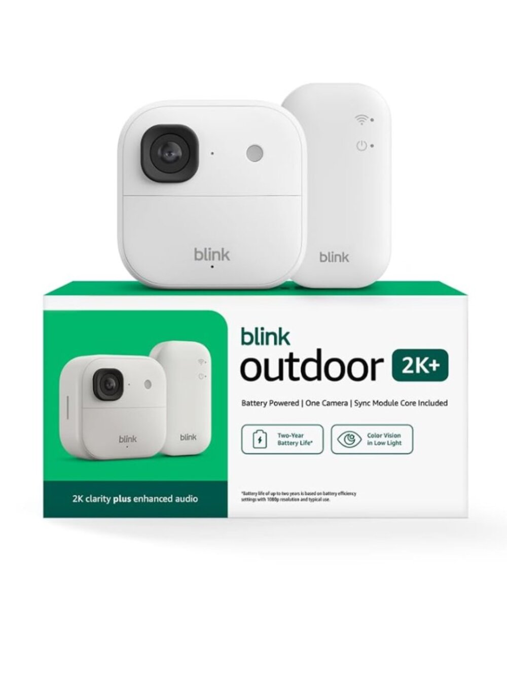 Blink Outdoor 2K+ System Wireless Smart Security Camera +Sync Module Core